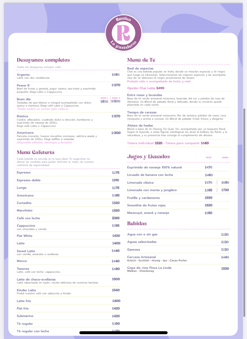 RUSTICA La Pastelería Menu - Image 4